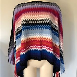 Missoni Zigzag Wool Blend Poncho